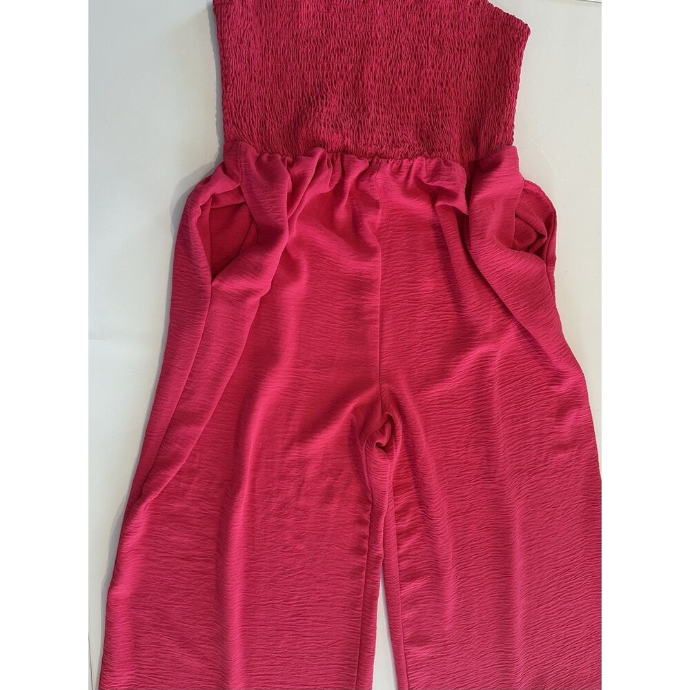 Dokotoo Women's Sz Large Barbie Pink Romper Jumpsuit Sleeveless Vacation Spring - Picture 10 of 10